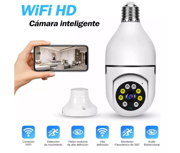 "¡Protege tu Hogar con Visión 360°! Cámara de Seguridad HD Panorámica para una Protección Total"