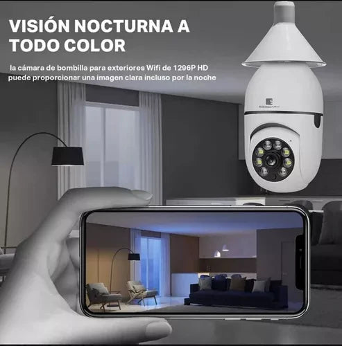 "¡Protege tu Hogar con Visión 360°! Cámara de Seguridad HD Panorámica para una Protección Total"